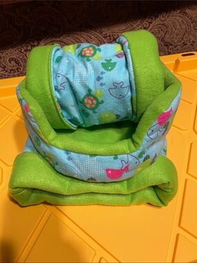 Turtle and fish Print cuddle cup for small pets